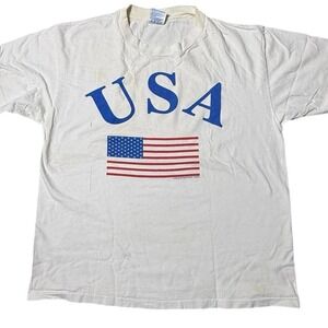 1980s USA flag single stitch t-shirt - vintage american